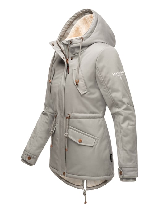 Marikoo Damen Winterjacke Manolya mit Teddyfellfutter & Baumwoll-Obermaterial - Image 3