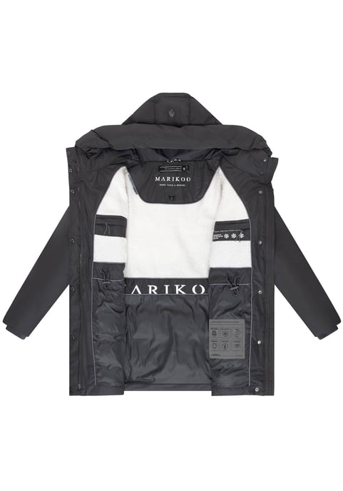 Marikoo Damen Winterjacke Delilah mit Fleecefutter & Taillenregulierung - Image 4