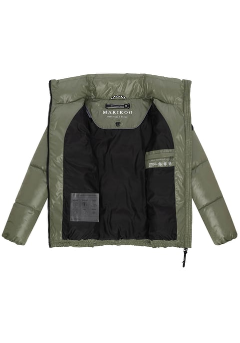 Marikoo Damen Winterjacke Hazalee im Puffer-Stil mit glänzender Optik - Image 4