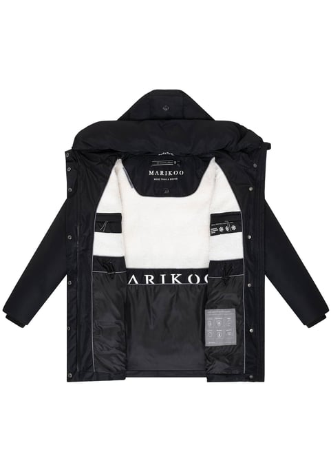 Marikoo Damen Winterjacke Delilah mit Fleecefutter & Taillenregulierung - Image 4