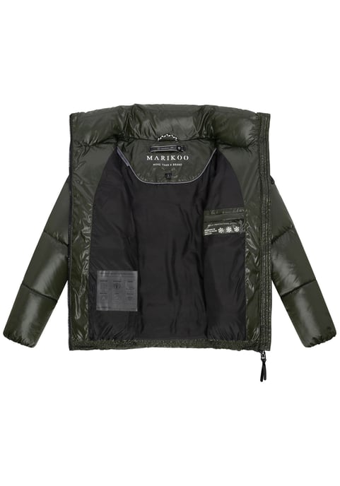 Marikoo Damen Winterjacke Hazalee im Puffer-Stil mit glänzender Optik - Image 4