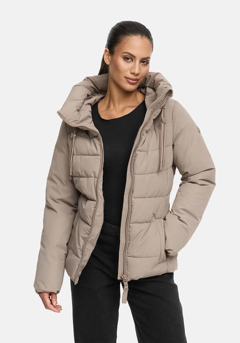Marikoo Damen Winterjacke Himee mit Taillengürtel & Magnettaschen - Image 6