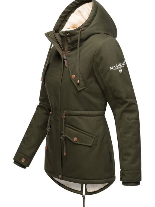 Marikoo Damen Winterjacke Manolya mit Teddyfellfutter & Baumwoll-Obermaterial - Image 3