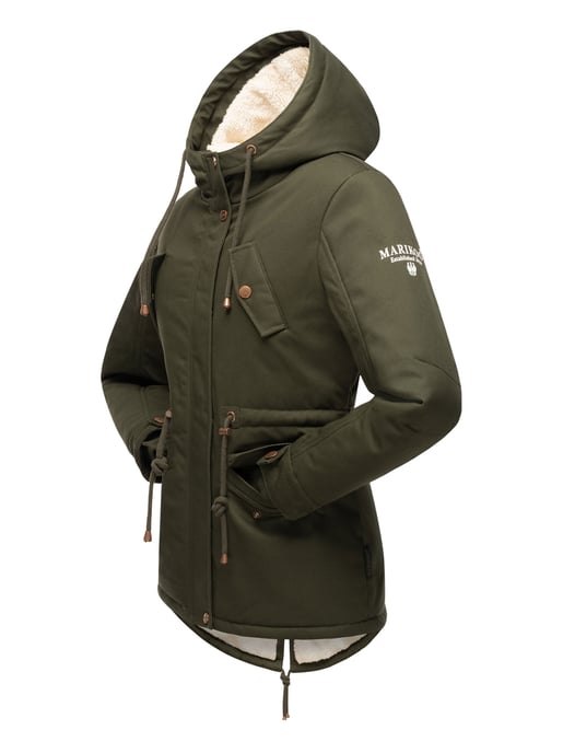 Marikoo Damen Winterjacke Manolya mit Teddyfellfutter & Baumwoll-Obermaterial - Image 4