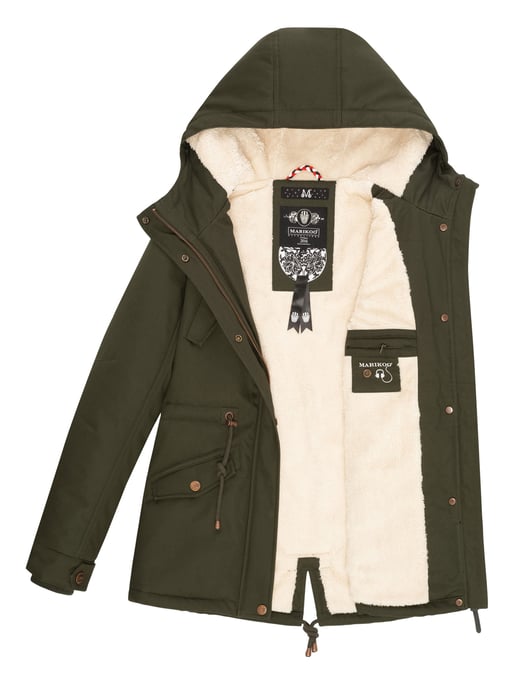 Marikoo Damen Winterjacke Manolya mit Teddyfellfutter & Baumwoll-Obermaterial - Image 6
