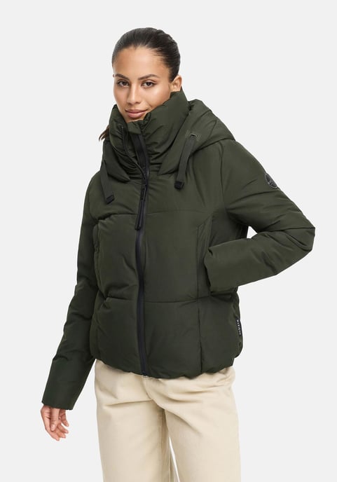 Marikoo Damen Winterjacke Ninikaa mit Kapuze & Fleece-Innenfutter - Image 5