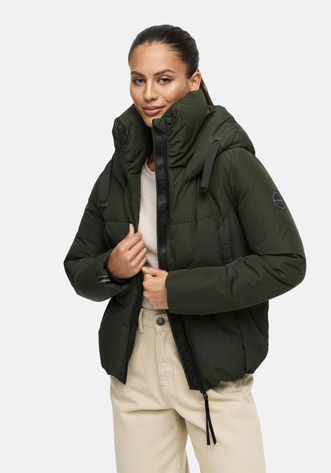 Marikoo Damen Winterjacke Ninikaa mit Kapuze & Fleece-Innenfutter - Image 6