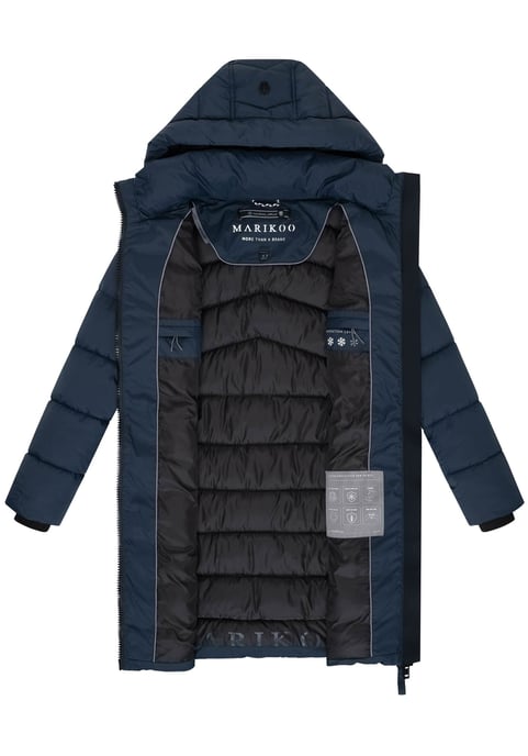 Marikoo Damen Wintermantel Kaltnäschen mit abnehmbarer Kapuze - Image 4
