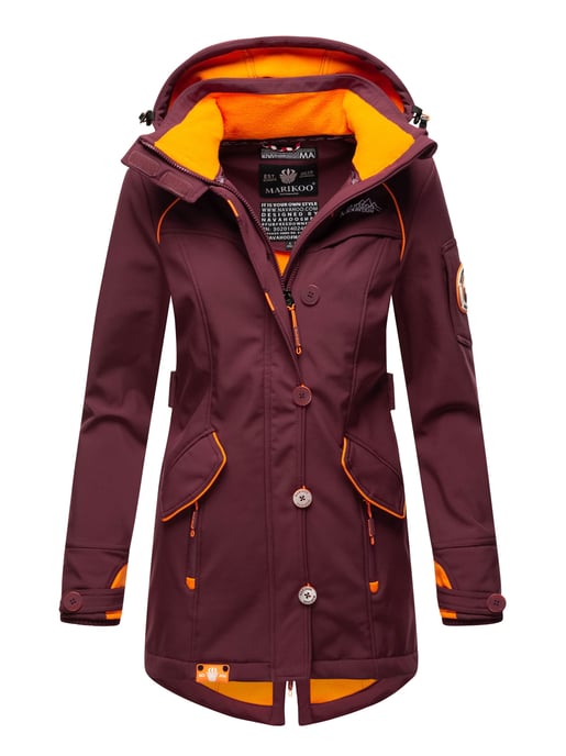 Marikoo Damen Softshelljacke – Soulinaa, wasserdicht mit abnehmbarer Kapuze - Image 1