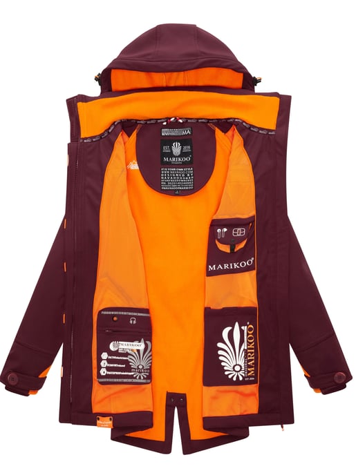 Marikoo Damen Softshelljacke – Soulinaa, wasserdicht mit abnehmbarer Kapuze - Image 6