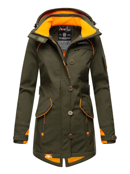 Marikoo Damen Softshelljacke – Soulinaa, wasserdicht mit abnehmbarer Kapuze - Image 1
