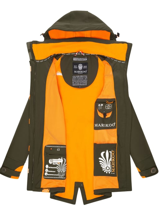 Marikoo Damen Softshelljacke – Soulinaa, wasserdicht mit abnehmbarer Kapuze - Image 6