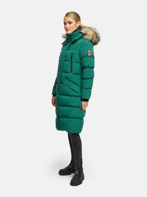 Marikoo Damen Winterjacke – Schneesternchen, lang mit Kapuze & Fellkragen - Image 3