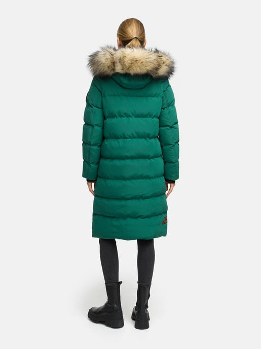 Marikoo Damen Winterjacke – Schneesternchen, lang mit Kapuze & Fellkragen - Image 4