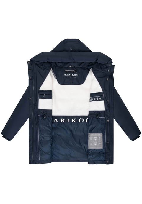 Marikoo Damen Winterjacke Delilah mit Fleecefutter & Taillenregulierung - Image 4