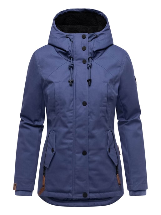 Marikoo Damen Winterjacke mit Teddyfell-Innenfutter & Kapuze - Image 2