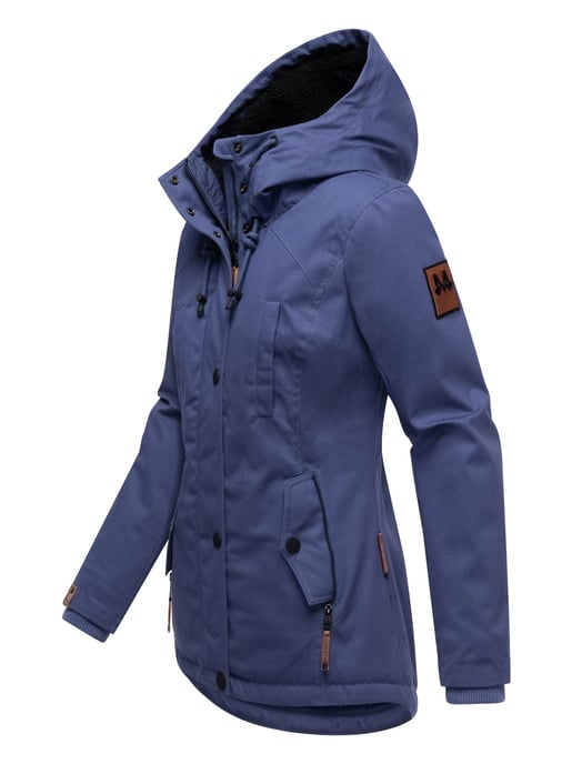 Marikoo Damen Winterjacke mit Teddyfell-Innenfutter & Kapuze - Image 3