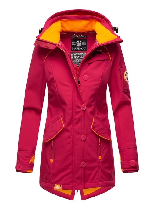 Marikoo Damen Softshelljacke – Soulinaa, wasserdicht mit abnehmbarer Kapuze - Image 1