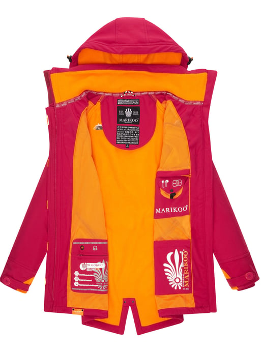 Marikoo Damen Softshelljacke – Soulinaa, wasserdicht mit abnehmbarer Kapuze - Image 6