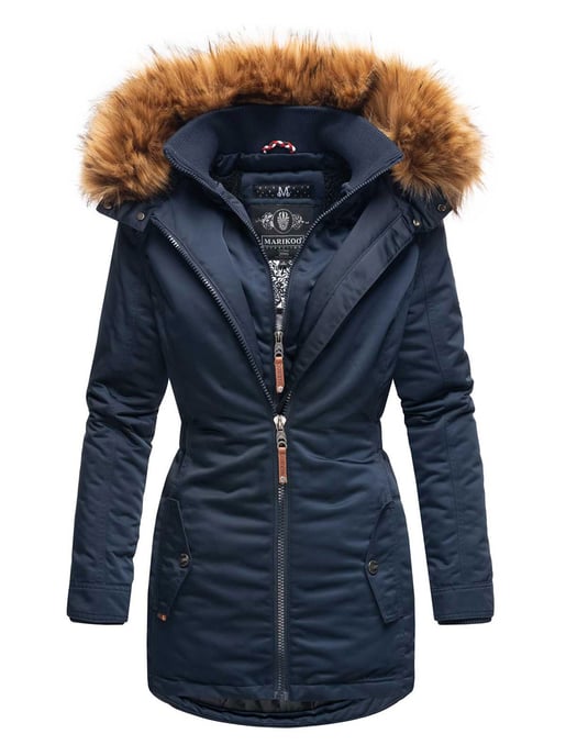 Marikoo Damen Winterjacke – Sanakoo, warm mit abnehmbarem Fellkragen - Image 1