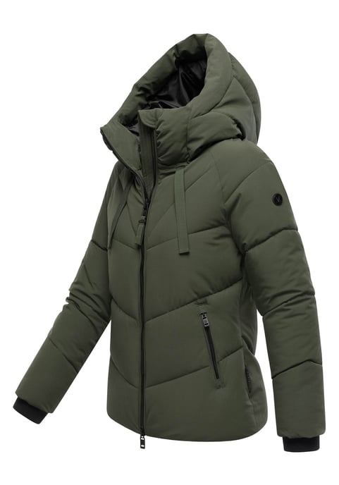 Marikoo Damen Wintersteppjacke Kwamee mit Kapuze & Zwei-Wege-Reißverschluss - Image 2