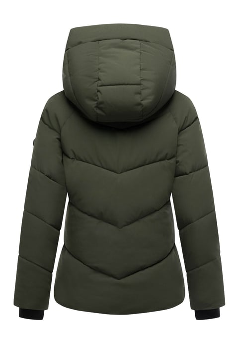 Marikoo Damen Wintersteppjacke Kwamee mit Kapuze & Zwei-Wege-Reißverschluss - Image 3