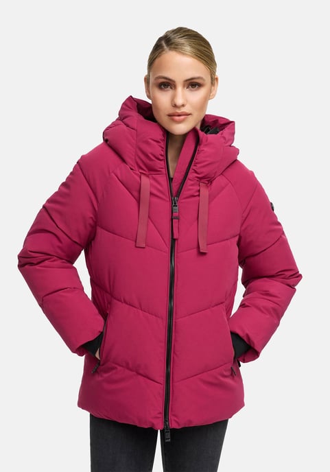Marikoo Damen Wintersteppjacke Kwamee mit Kapuze & Zwei-Wege-Reißverschluss - Image 6