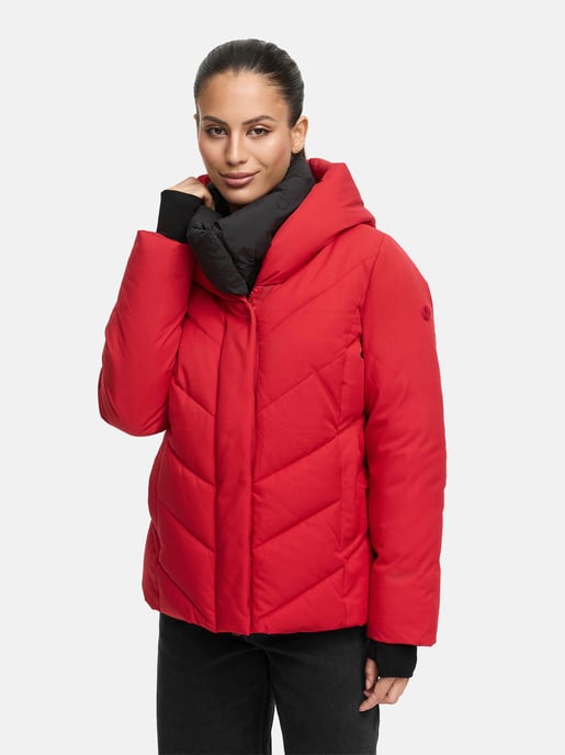 Marikoo Damen Wintersteppjacke Nadiraa mit 2-in-1-Design & Kapuze - Image 5