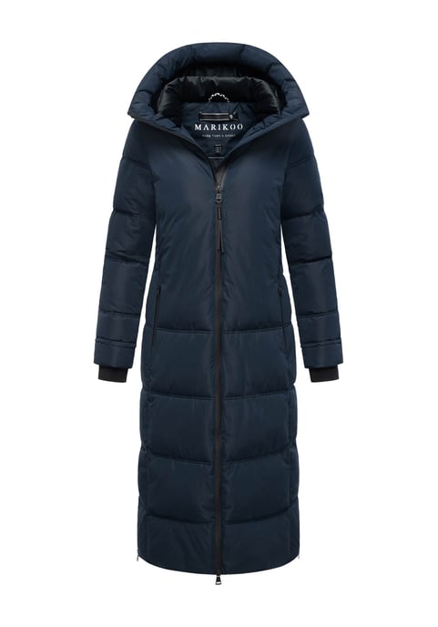 Marikoo Damen Winter Steppmantel Honiaa XVI mit Kapuze & Reißverschlusstaschen - Image 1