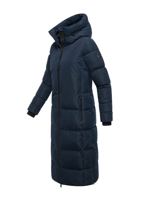 Marikoo Damen Winter Steppmantel Honiaa XVI mit Kapuze & Reißverschlusstaschen - Image 3