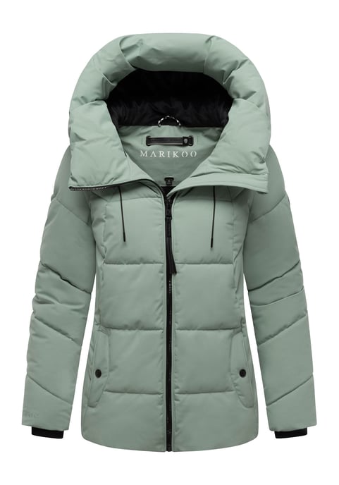 Marikoo Damen Winter Steppjacke Kuscheltatze XVI mit Kapuze - Image 1