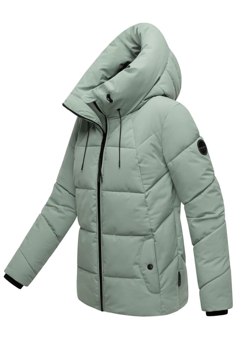 Marikoo Damen Winter Steppjacke Kuscheltatze XVI mit Kapuze - Image 2