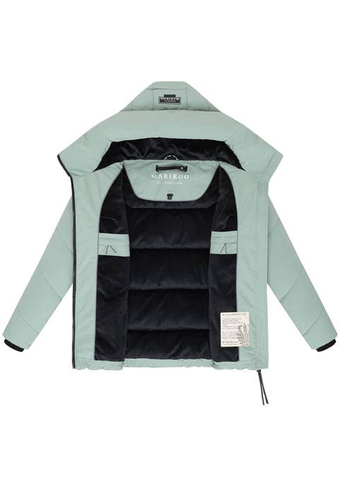 Marikoo Damen Winter Steppjacke Kuscheltatze XVI mit Kapuze - Image 4