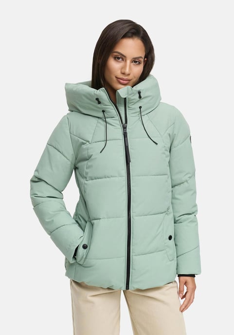 Marikoo Damen Winter Steppjacke Kuscheltatze XVI mit Kapuze - Image 5