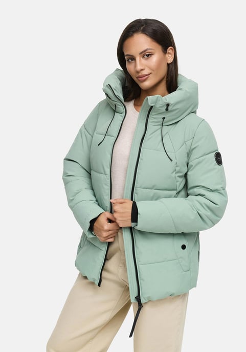 Marikoo Damen Winter Steppjacke Kuscheltatze XVI mit Kapuze - Image 6