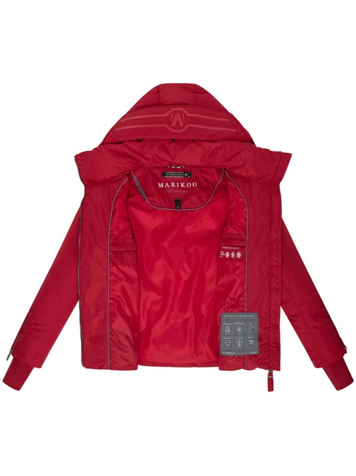 Marikoo Damen Steppjacke Aleyna mit Taillengürtel & Magnetverschlüssen - Image 4