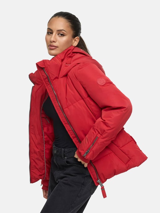 Marikoo Damen Steppjacke Aleyna mit Taillengürtel & Magnetverschlüssen - Image 5