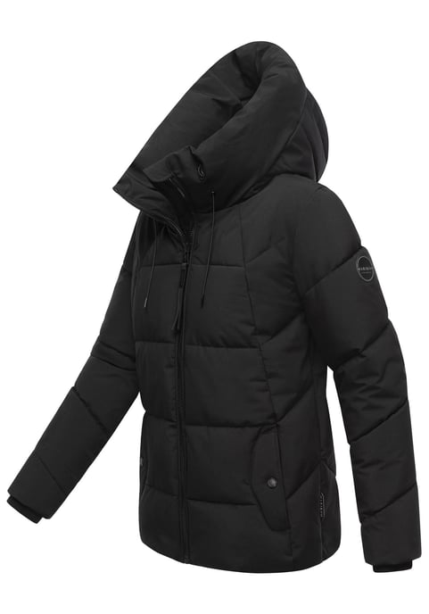 Marikoo Damen Winter Steppjacke Kuscheltatze XVI mit Kapuze - Image 2