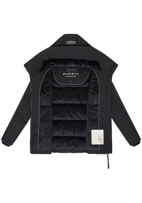 Marikoo Damen Winter Steppjacke Kuscheltatze XVI mit Kapuze - Image 4
