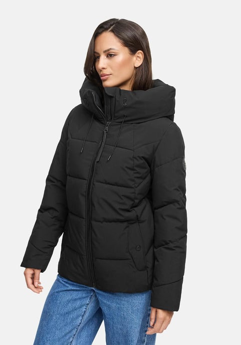 Marikoo Damen Winter Steppjacke Kuscheltatze XVI mit Kapuze - Image 6