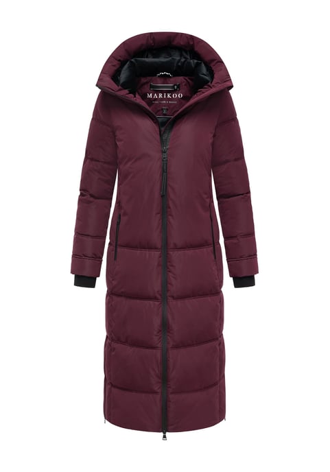 Marikoo Damen Winter Steppmantel Honiaa XVI mit Kapuze & Reißverschlusstaschen - Image 1