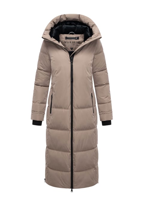 Marikoo Damen Winter Steppmantel Honiaa XVI mit Kapuze & Reißverschlusstaschen - Image 1