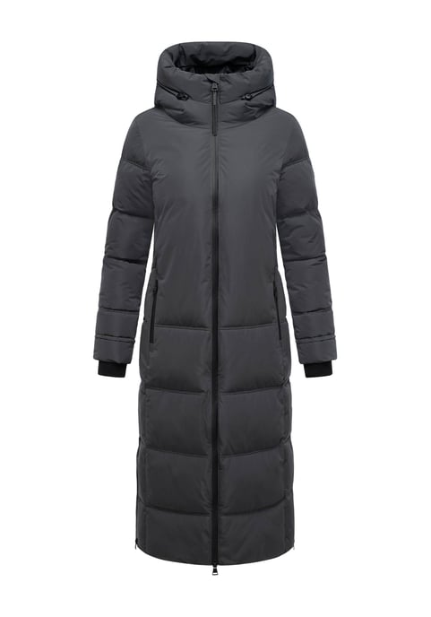 Marikoo Damen Winter Steppmantel Honiaa XVI mit Kapuze & Reißverschlusstaschen - Image 2
