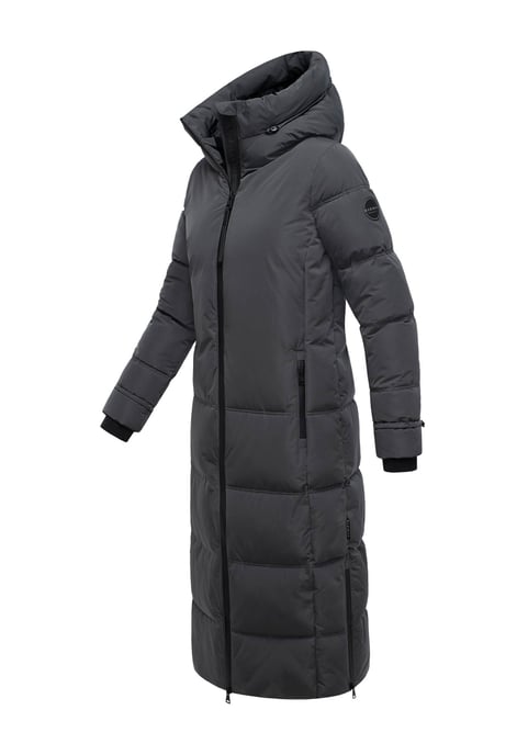 Marikoo Damen Winter Steppmantel Honiaa XVI mit Kapuze & Reißverschlusstaschen - Image 3