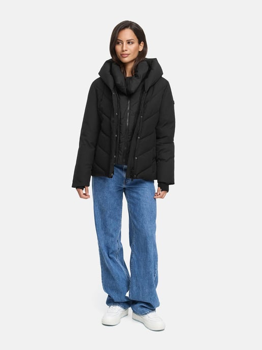 Marikoo Damen Wintersteppjacke Nadiraa mit 2-in-1-Design & Kapuze - Image 5