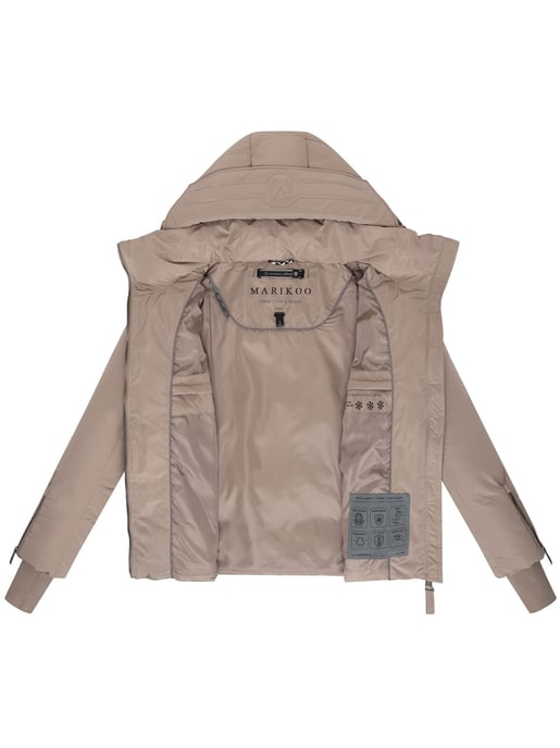 Marikoo Damen Steppjacke Aleyna mit Taillengürtel & Magnetverschlüssen - Image 4