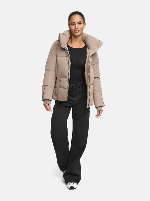 Marikoo Damen Steppjacke Aleyna mit Taillengürtel & Magnetverschlüssen - Image 5