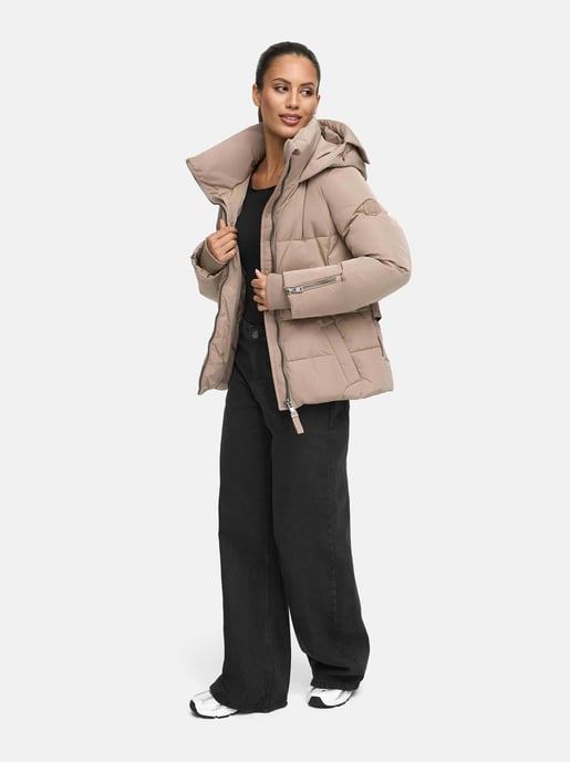 Marikoo Damen Steppjacke Aleyna mit Taillengürtel & Magnetverschlüssen - Image 6
