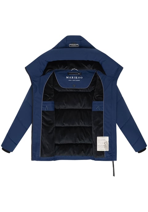 Marikoo Damen Winter Steppjacke Kuscheltatze XVI mit Kapuze - Image 4