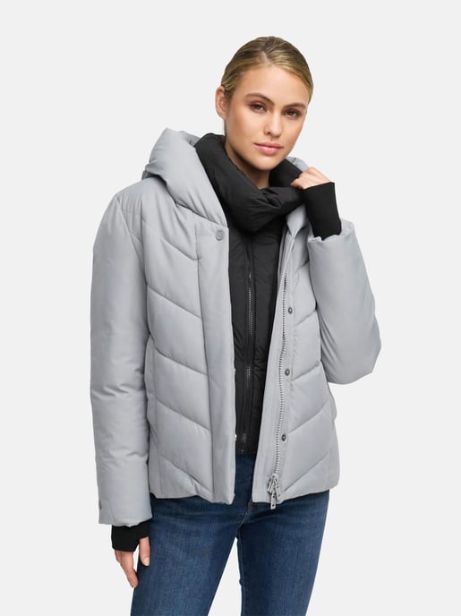 Marikoo Damen Wintersteppjacke Nadiraa mit 2-in-1-Design & Kapuze - Image 5